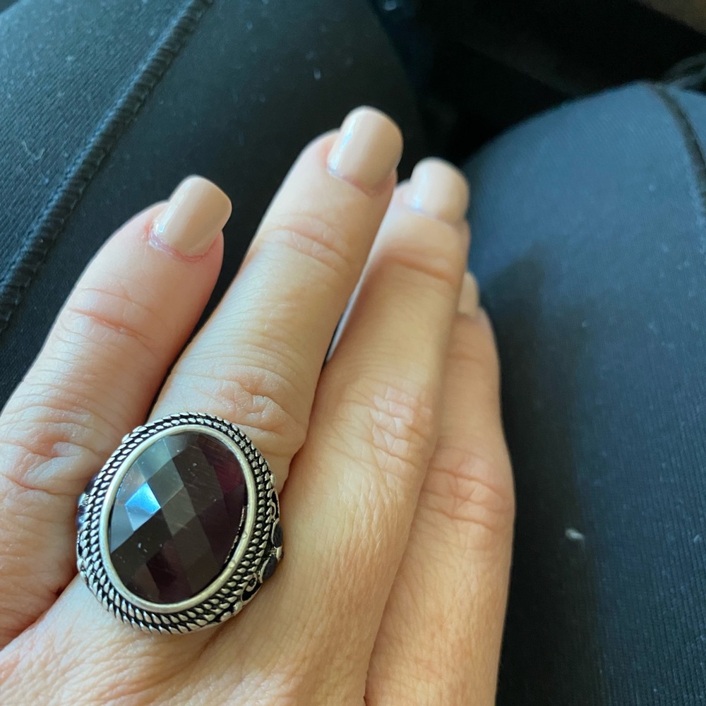 Purple Stone Ring - image 1
